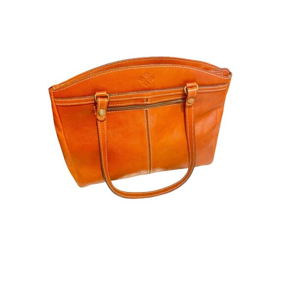 Patricia Nash Leather Poppy Tote Bag Tan Italian-Style Handbag - Picture 2 of 12